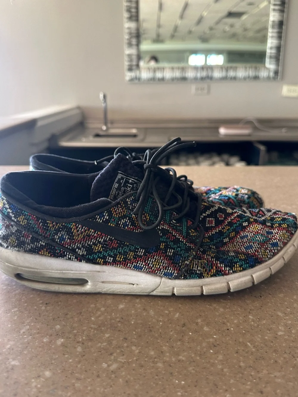 Nike Men’s Multicolor Knit Sneakers with Black Trim
